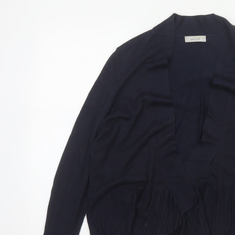 Per Una Women's Navy Blue Size 18 Open Wrap Cardigan Long Sleeve Knit