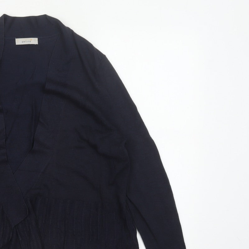 Per Una Women's Navy Blue Size 18 Open Wrap Cardigan Long Sleeve Knit