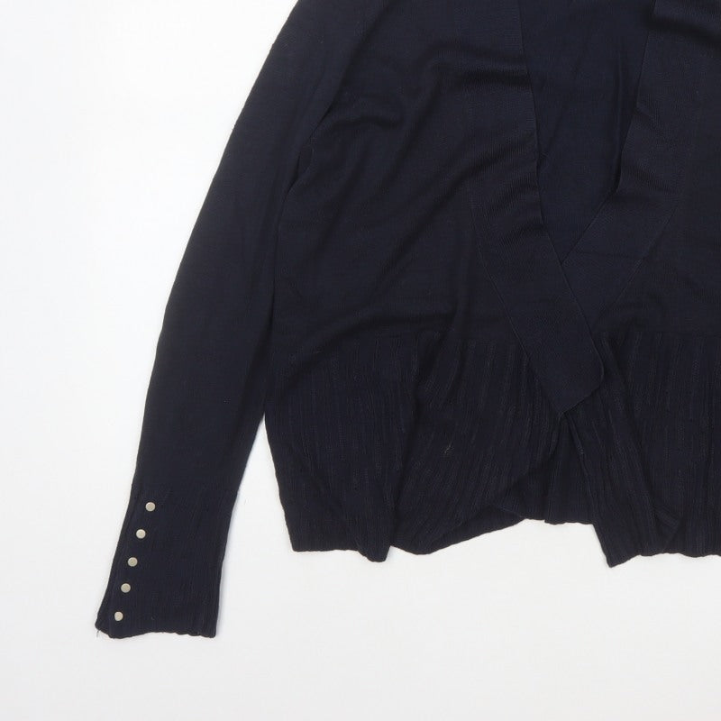 Per Una Women's Navy Blue Size 18 Open Wrap Cardigan Long Sleeve Knit