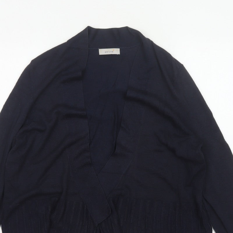 Per Una Women's Navy Blue Size 18 Open Wrap Cardigan Long Sleeve Knit