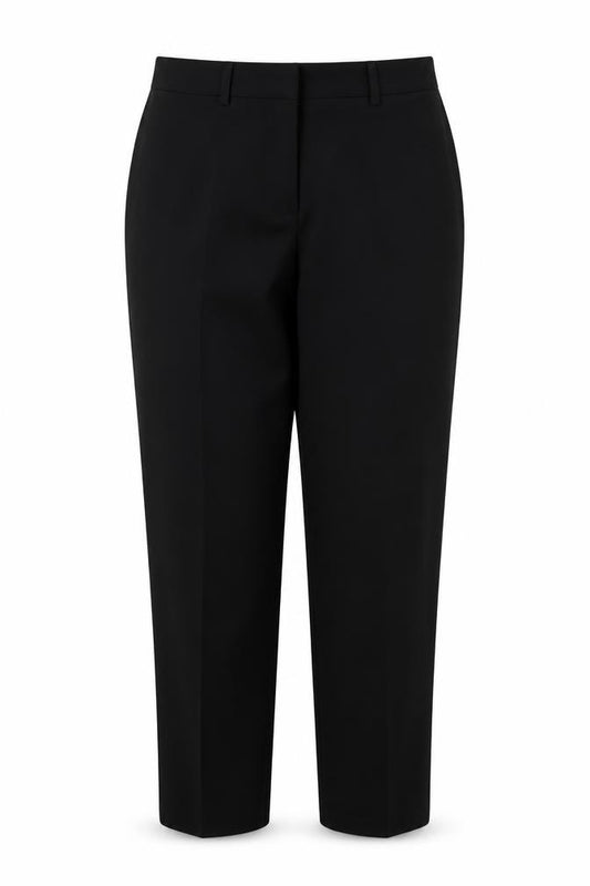 Marks and Spencer Women Black Size 12 Regular Tapered Dress Trousers