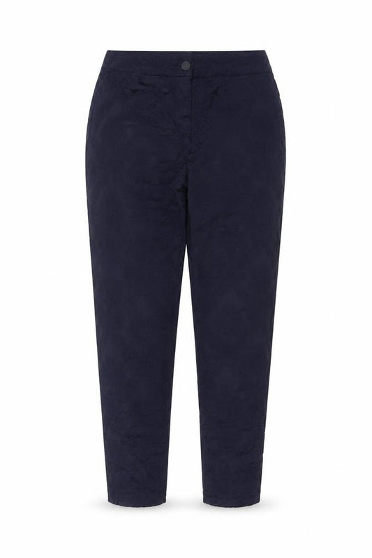 Pomodoro Women’s Blue UK 16 Floral Tapered Smart Dress Trousers