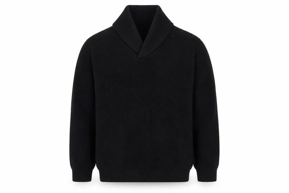 GAP Men's Black XXL Cotton Cable Knit Collared Pullover Jumper