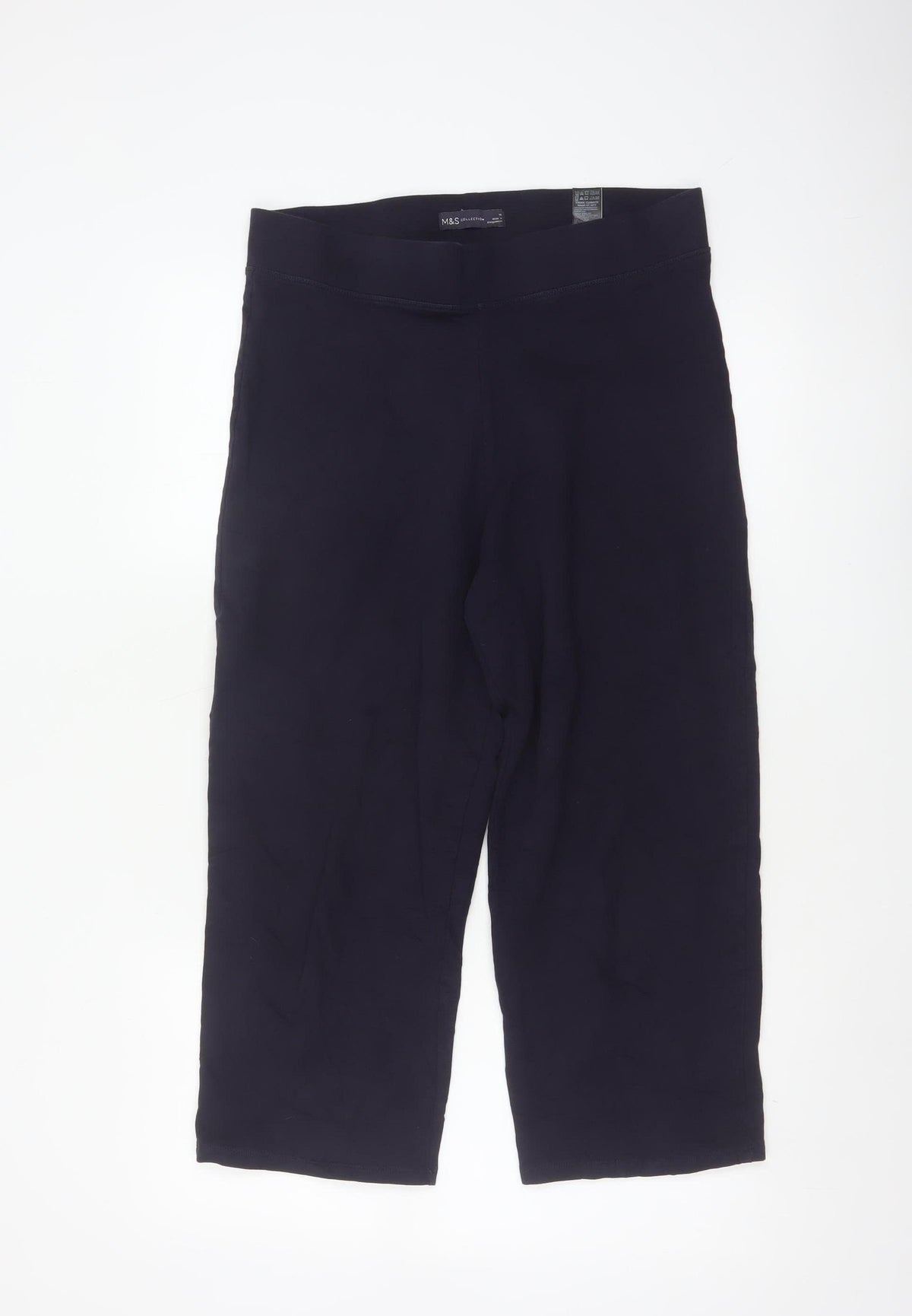 Marks & Spencer Women’s Blue Size 14 Stretch Jersey Straight Trousers
