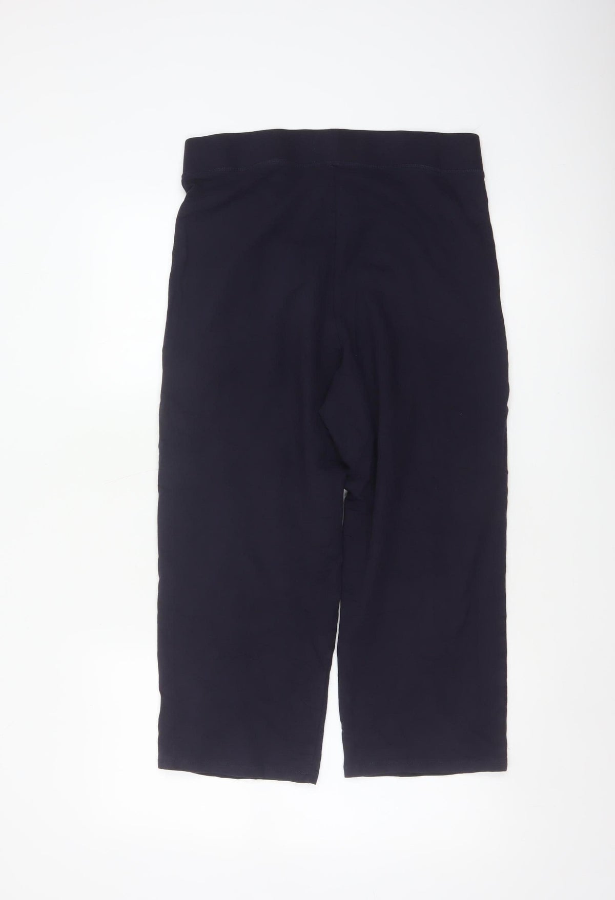 Marks & Spencer Women’s Blue Size 14 Stretch Jersey Straight Trousers
