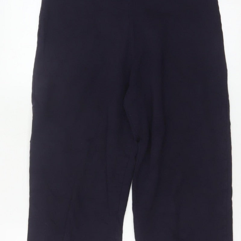 Marks & Spencer Women’s Blue Size 14 Stretch Jersey Straight Trousers