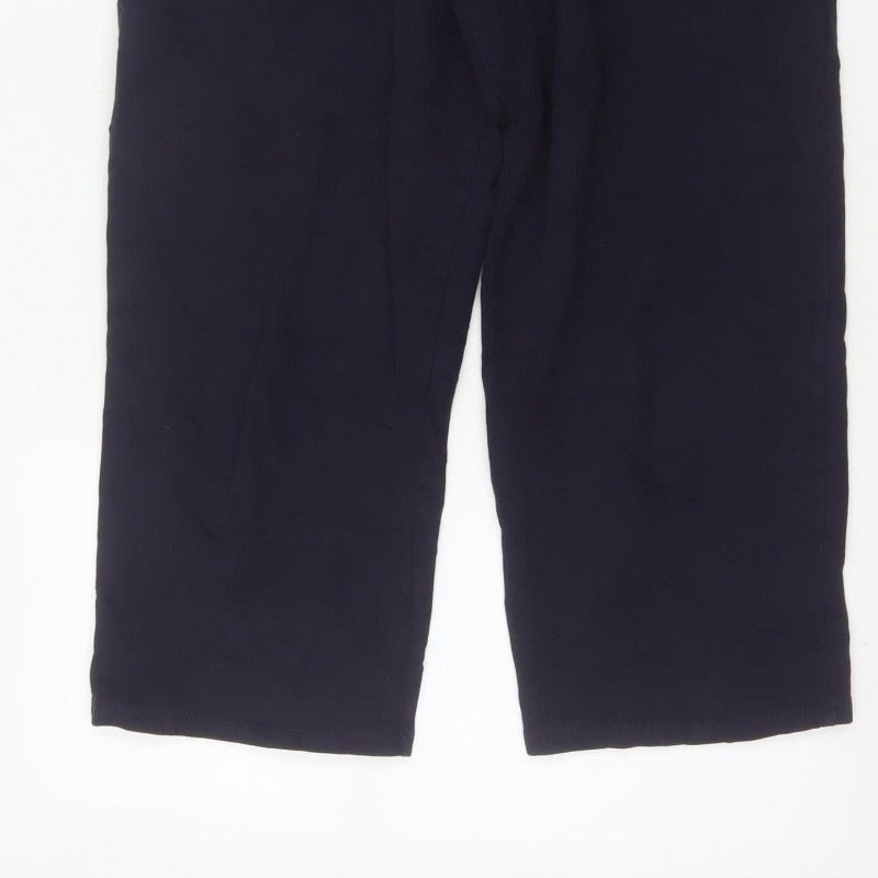 Marks & Spencer Women’s Blue Size 14 Stretch Jersey Straight Trousers