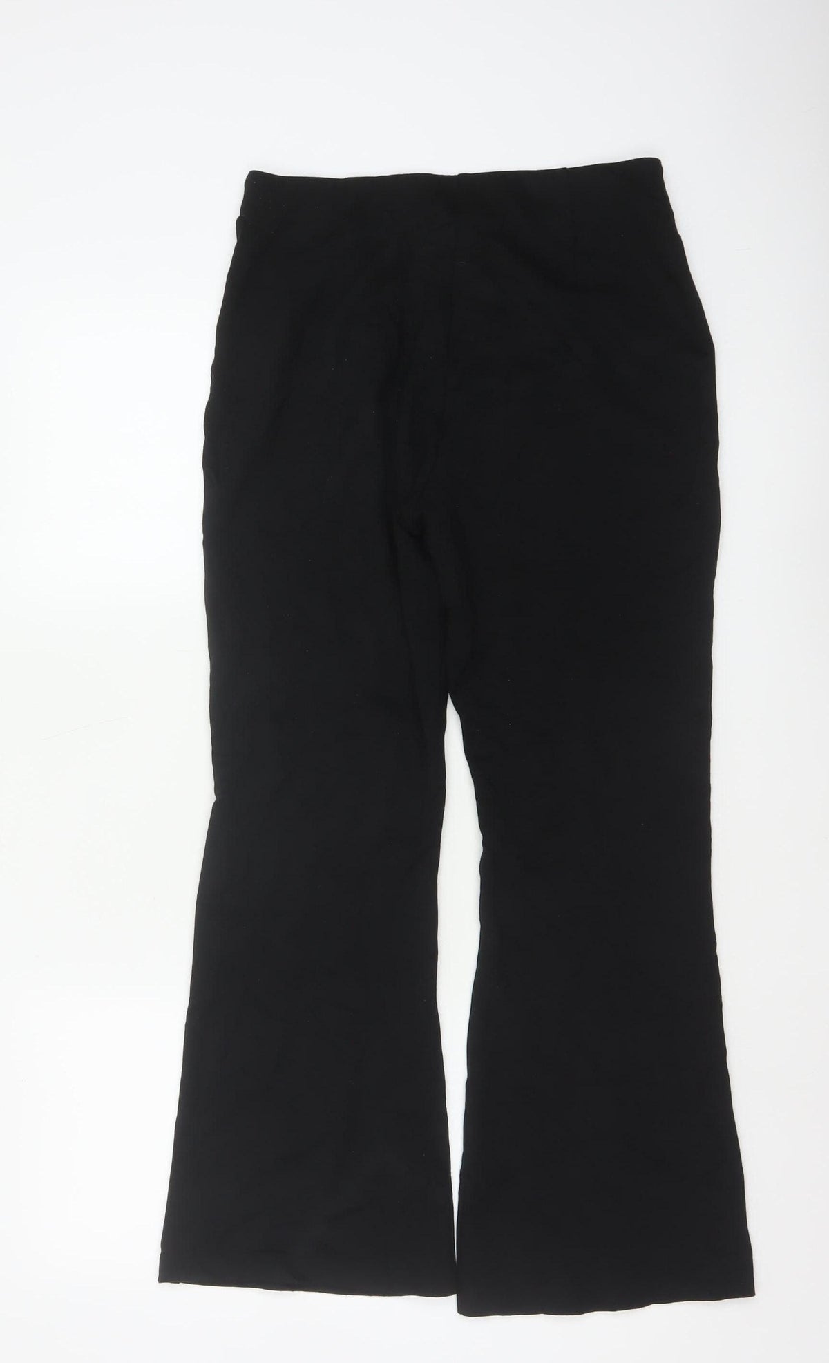 Marks & Spencer Women’s Black Size 12 Regular Flared Pull-On Trousers