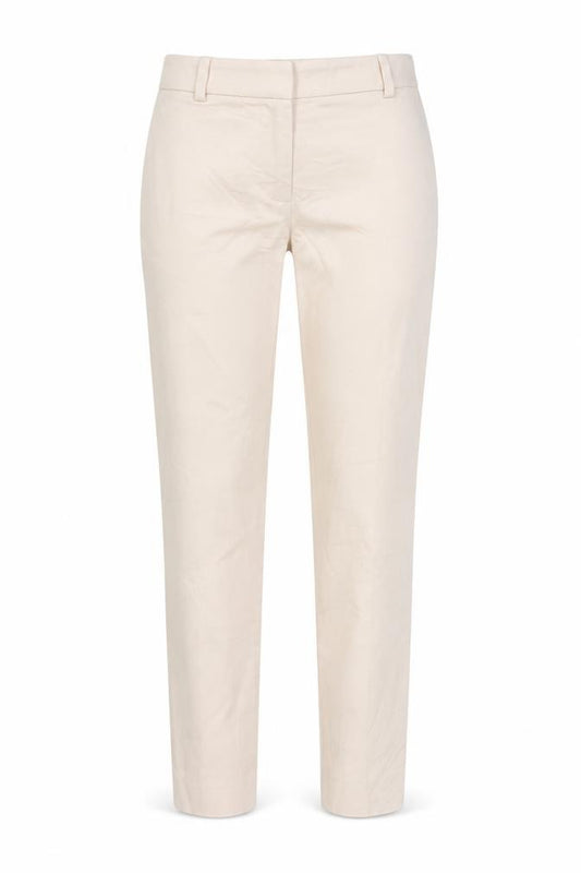 H&M Women Beige UK 12 Tapered Chino Trousers Cotton Blend