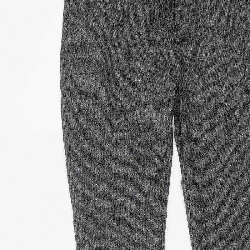 H&M Men’s Grey XL Slim Fit Drawstring Tapered Trousers
