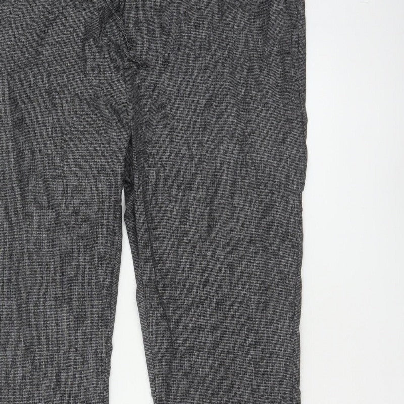 H&M Men’s Grey XL Slim Fit Drawstring Tapered Trousers
