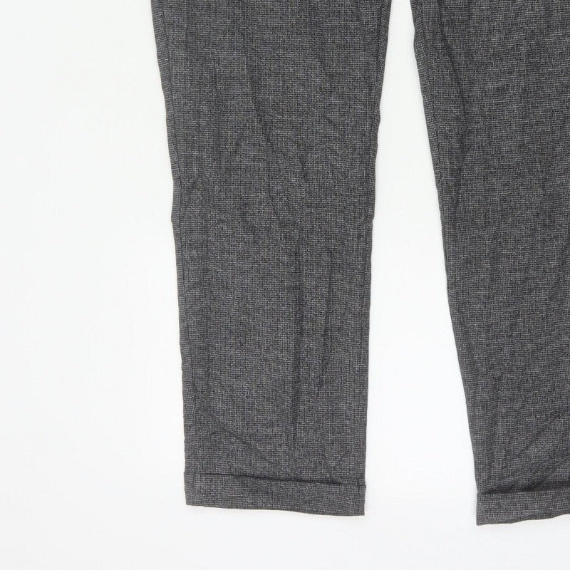 H&M Men’s Grey XL Slim Fit Drawstring Tapered Trousers