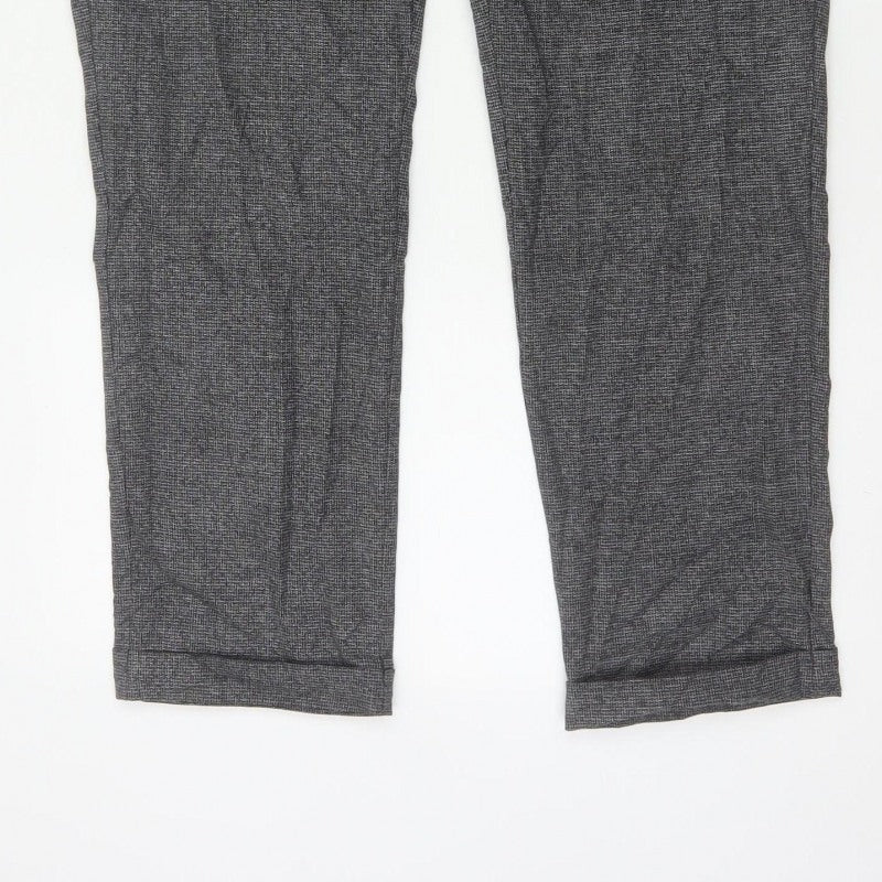 H&M Men’s Grey XL Slim Fit Drawstring Tapered Trousers
