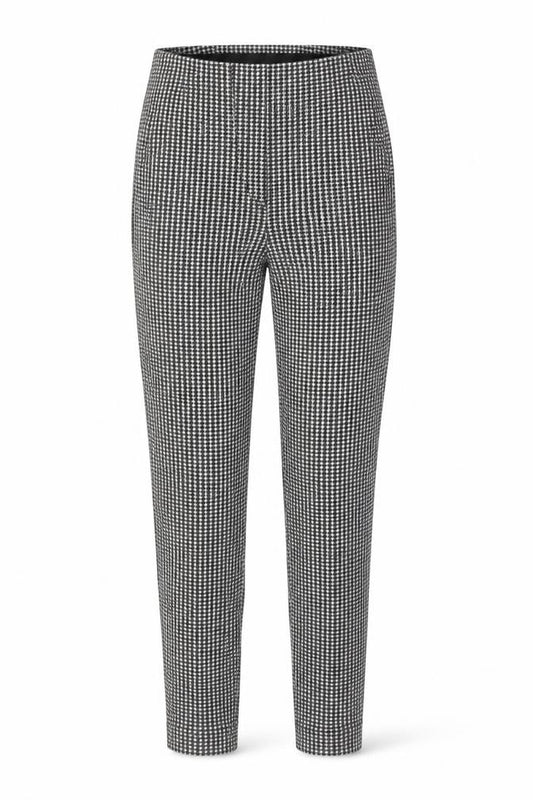 Marks and Spencer Women Black White UK 10 Short Houndstooth Trousers