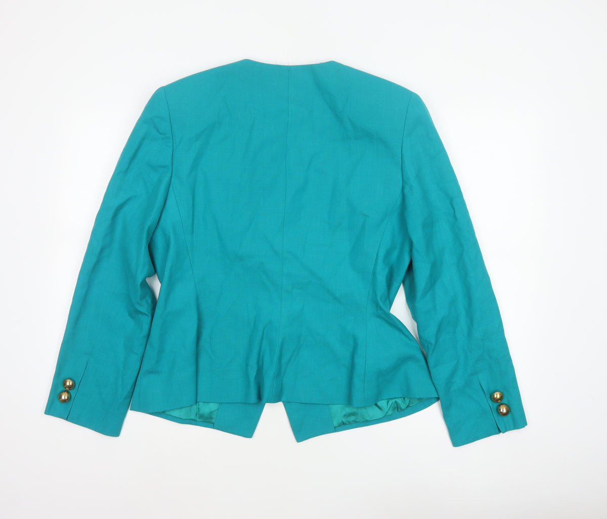 Worthington Women Blue Size 12 Tailored Lined Four Button Blazer Jacket