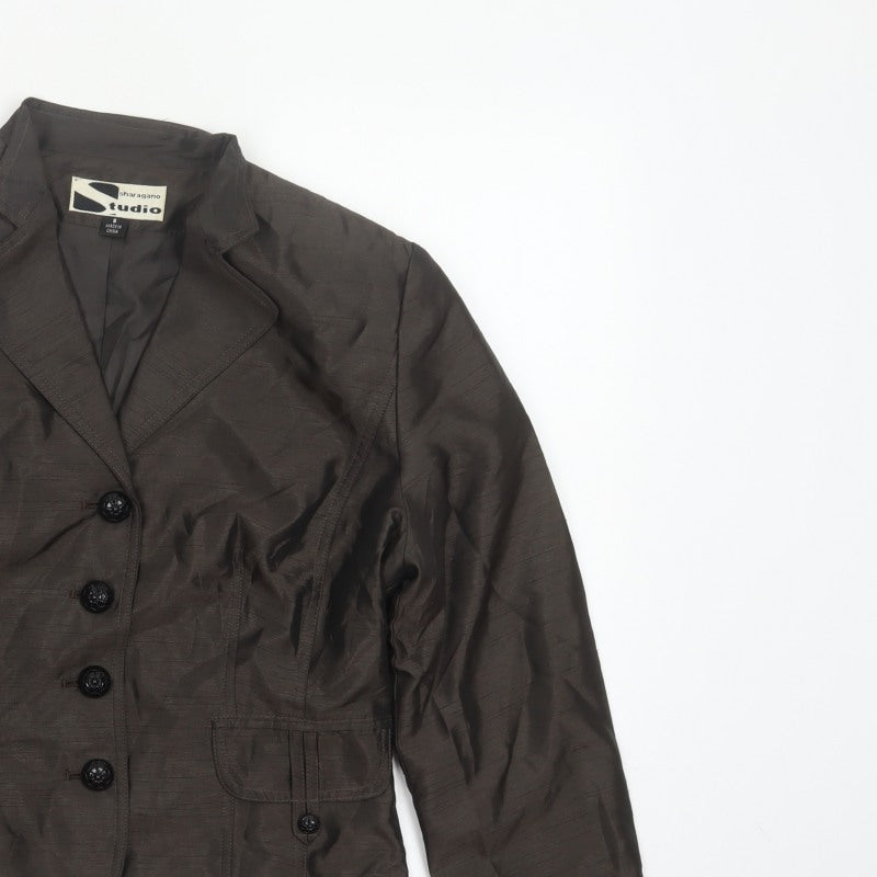 Sharagano Studio Women’s Brown Size 8 Tailored Lined Blazer