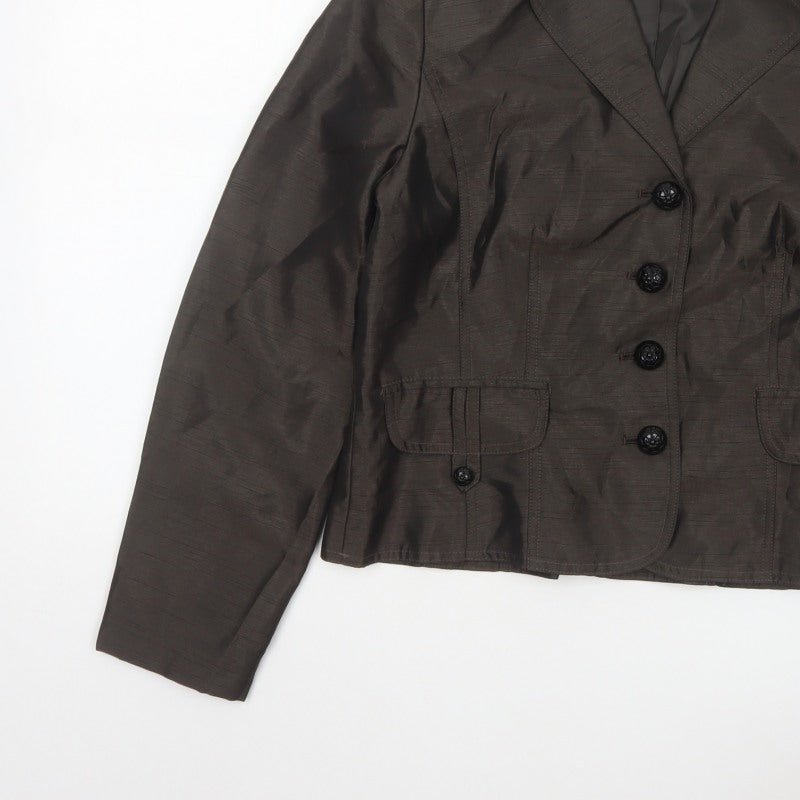 Sharagano Studio Women’s Brown Size 8 Tailored Lined Blazer