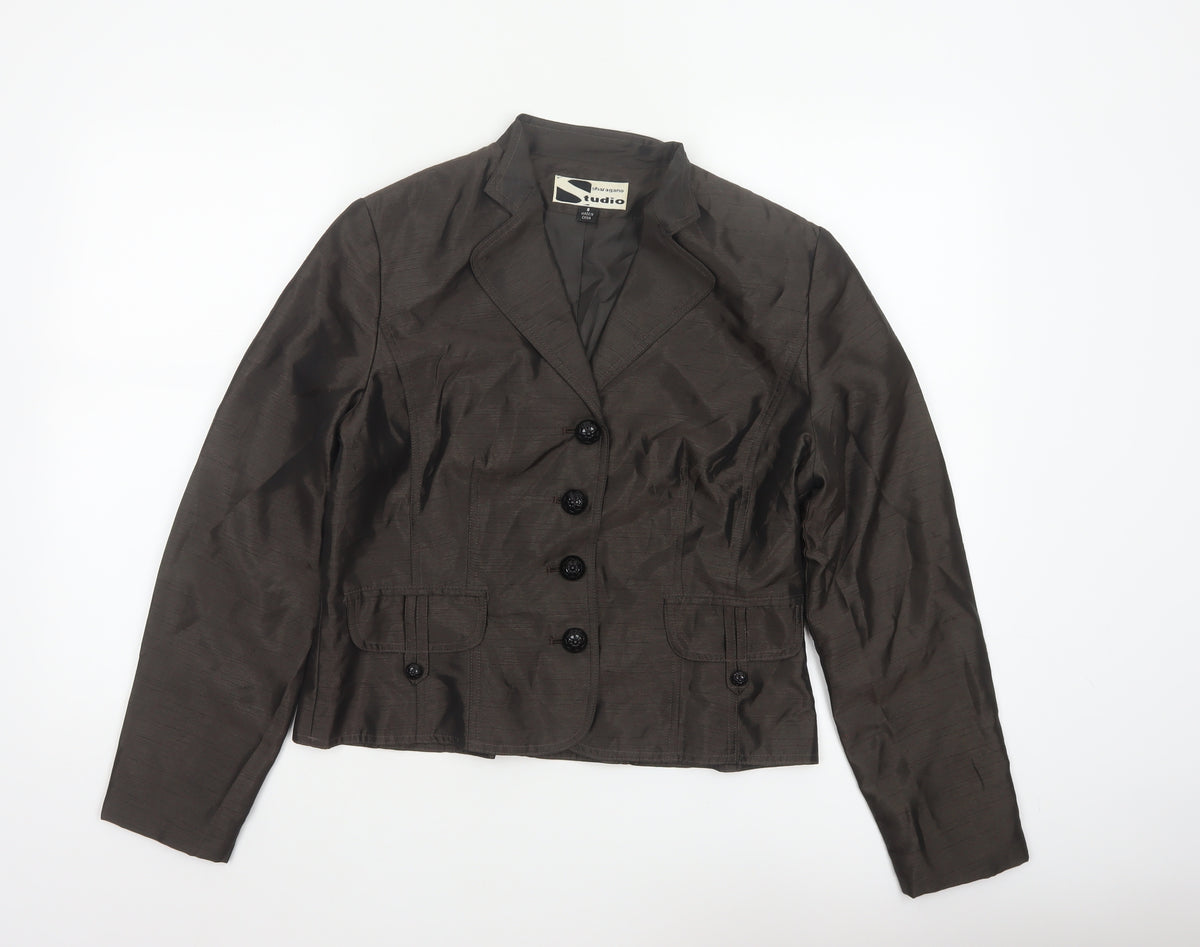 Sharagano Studio Women’s Brown Size 8 Tailored Lined Blazer