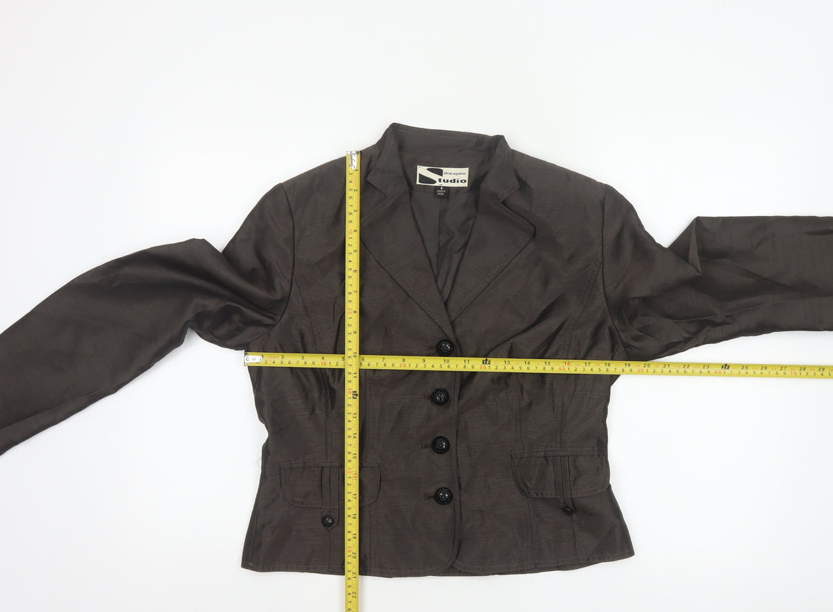 Sharagano Studio Women’s Brown Size 8 Tailored Lined Blazer