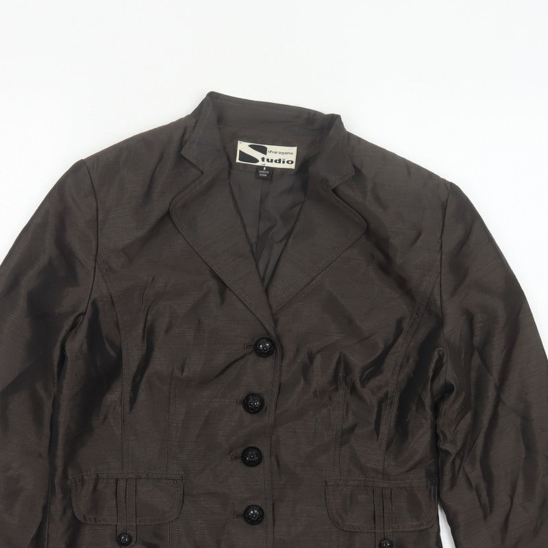 Sharagano Studio Women’s Brown Size 8 Tailored Lined Blazer