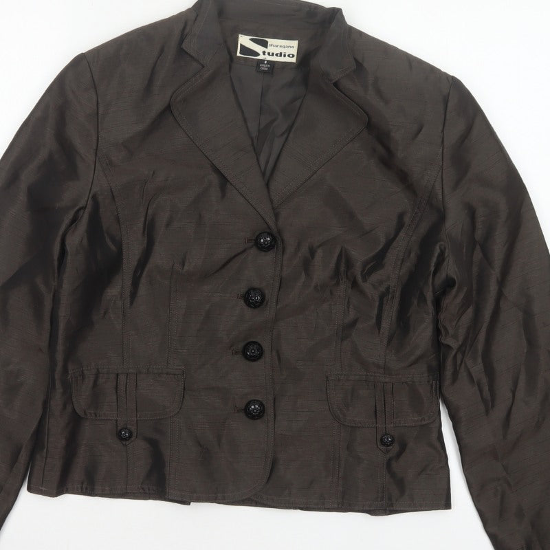 Sharagano Studio Women’s Brown Size 8 Tailored Lined Blazer