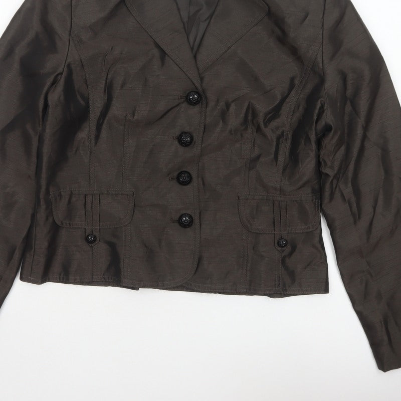 Sharagano Studio Women’s Brown Size 8 Tailored Lined Blazer
