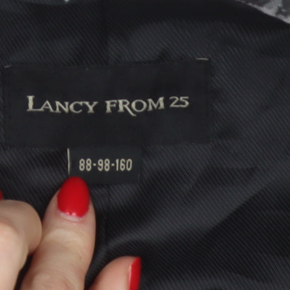 Lancy From 25 Women's Grey UK 10 Leopard Print Belted Trench Coat