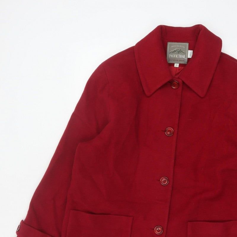 Pacific Trail Women’s Red Small Wool Blend Pea Coat Mid-Length