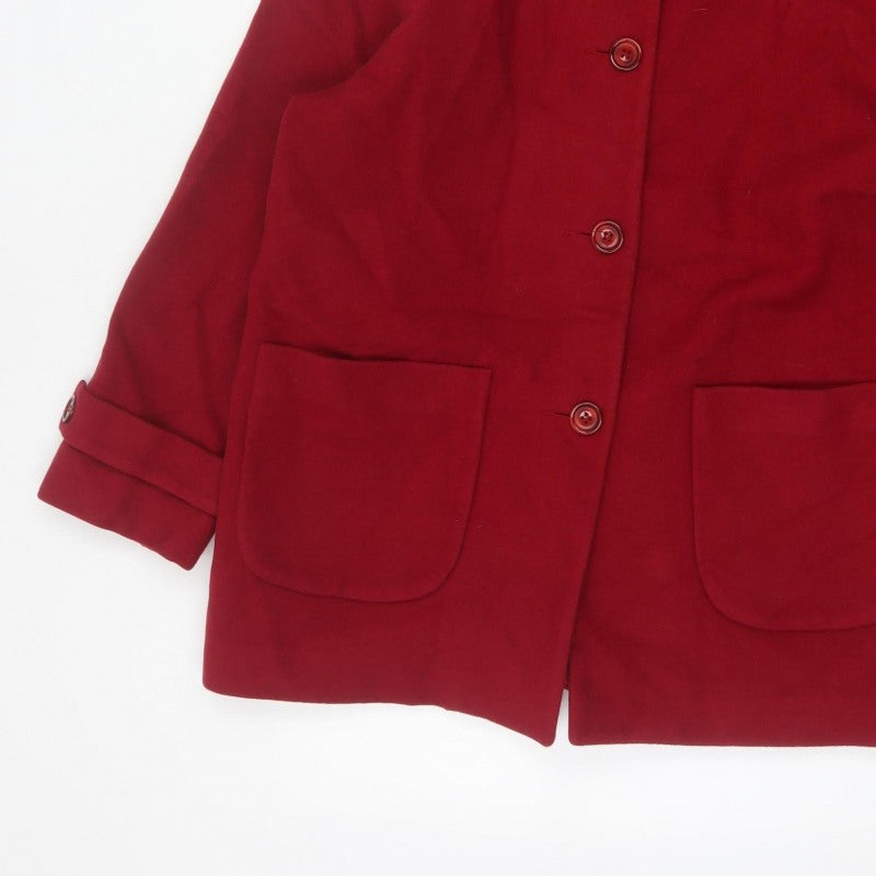 Pacific Trail Women’s Red Small Wool Blend Pea Coat Mid-Length