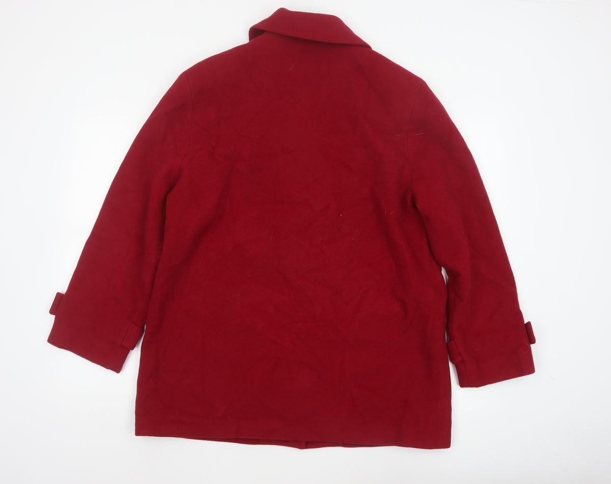 Pacific Trail Women’s Red Small Wool Blend Pea Coat Mid-Length
