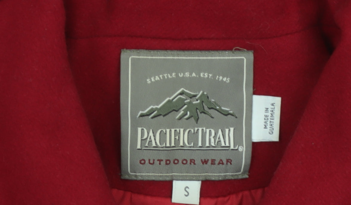 Pacific Trail Women’s Red Small Wool Blend Pea Coat Mid-Length