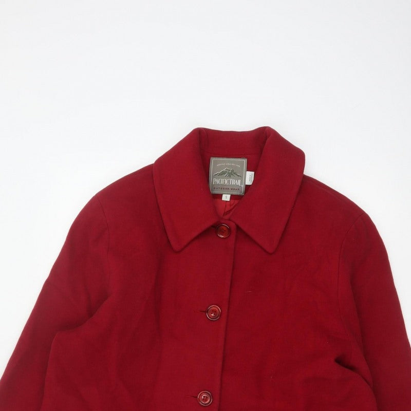 Pacific Trail Women’s Red Small Wool Blend Pea Coat Mid-Length