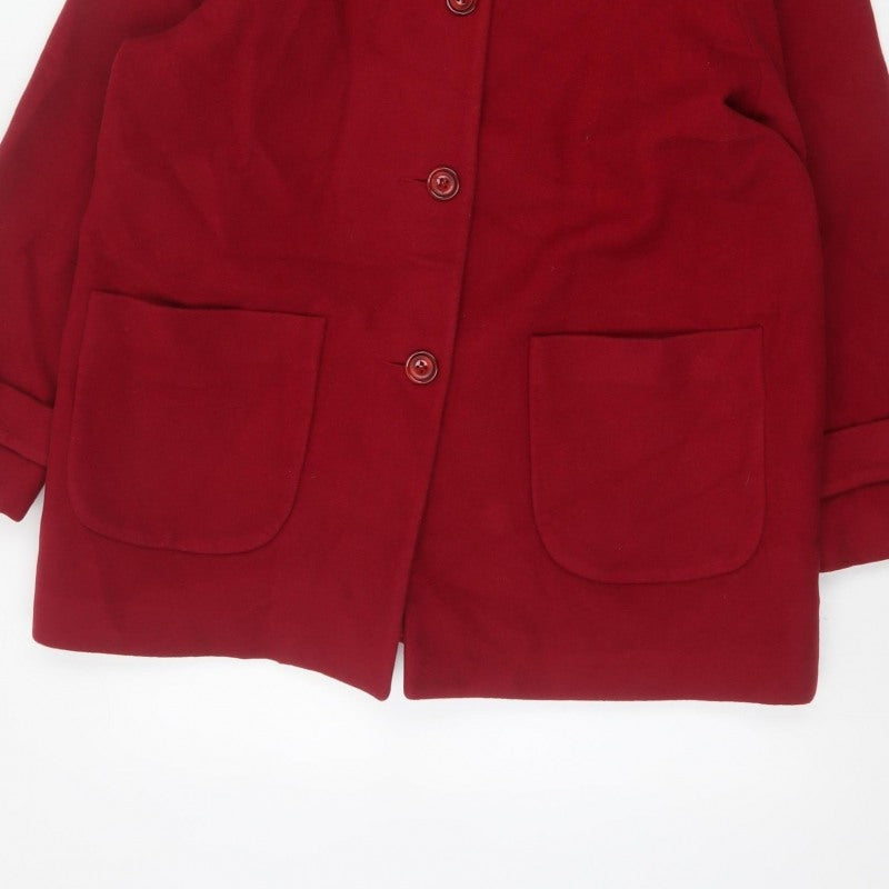 Pacific Trail Women’s Red Small Wool Blend Pea Coat Mid-Length