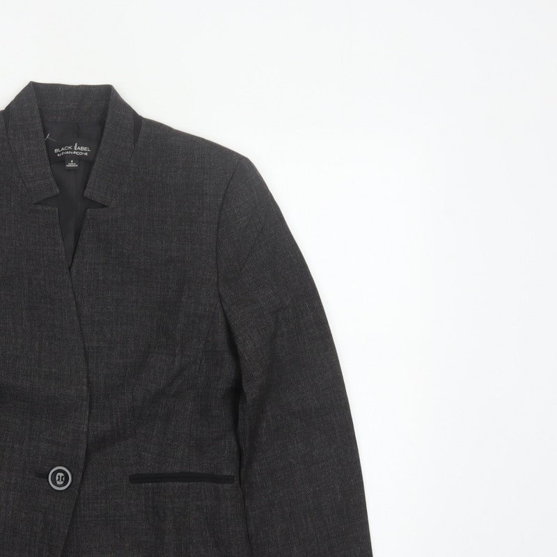 Evan-Picone Women’s Grey UK 8 Tailored One Button Blazer Jacket