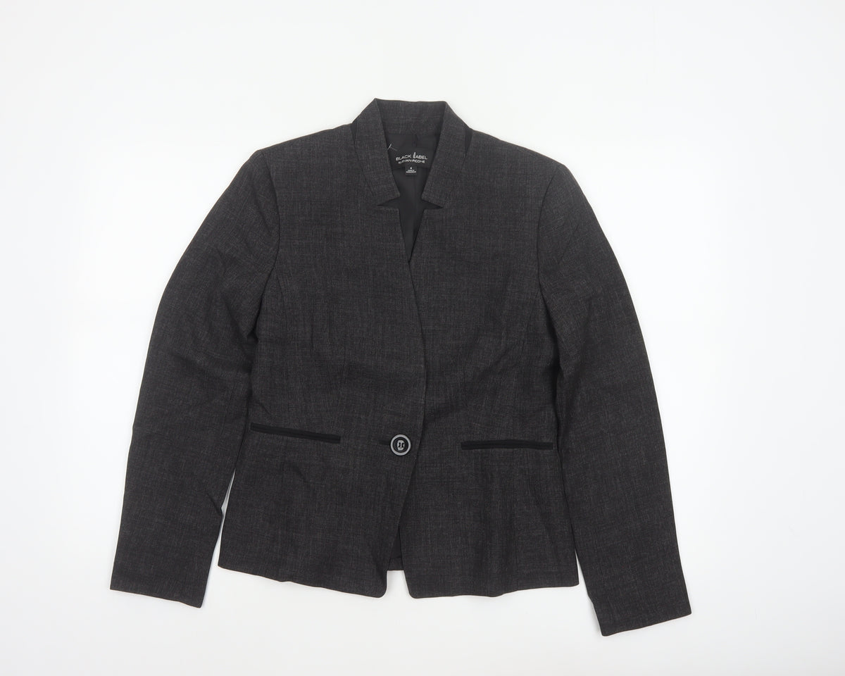 Evan-Picone Women’s Grey UK 8 Tailored One Button Blazer Jacket