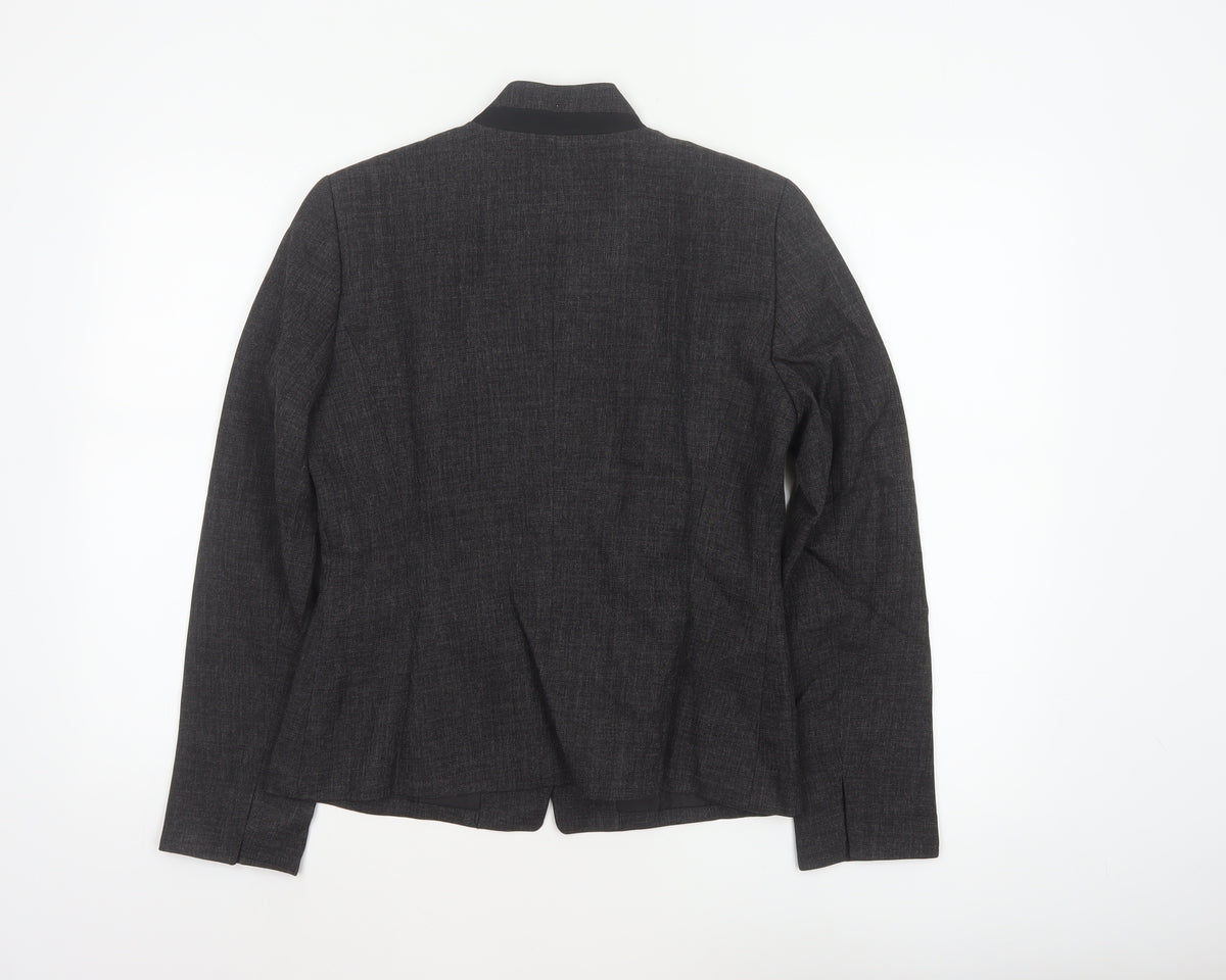 Evan-Picone Women’s Grey UK 8 Tailored One Button Blazer Jacket