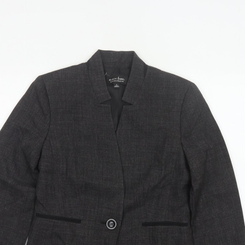 Evan-Picone Women’s Grey UK 8 Tailored One Button Blazer Jacket