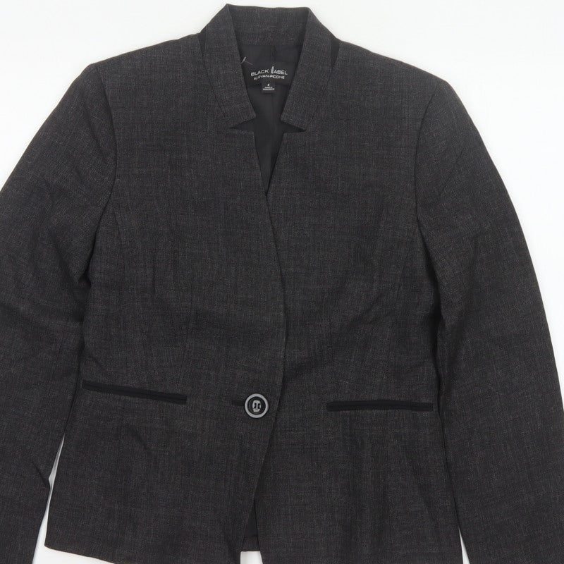 Evan-Picone Women’s Grey UK 8 Tailored One Button Blazer Jacket