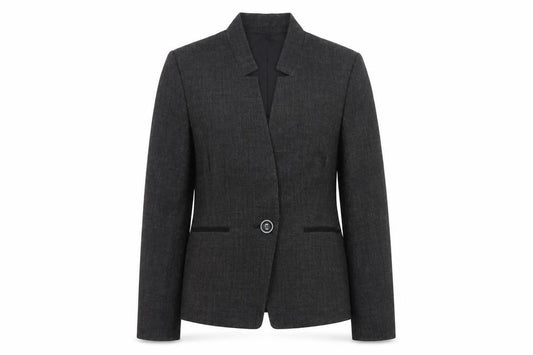 Evan-Picone Women’s Grey UK 8 Tailored One Button Blazer Jacket
