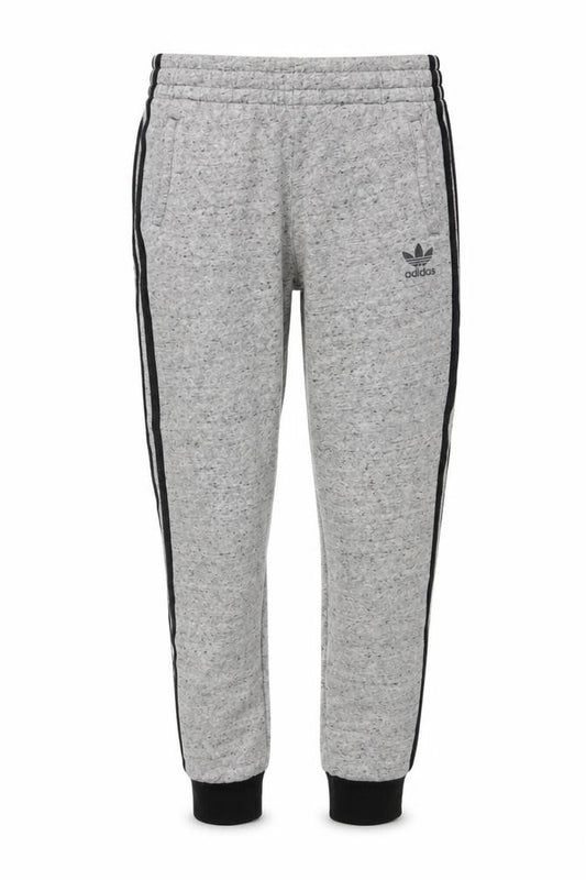 adidas Boys Grey 15-16 Years Jogger Fleece Trousers Side Stripe