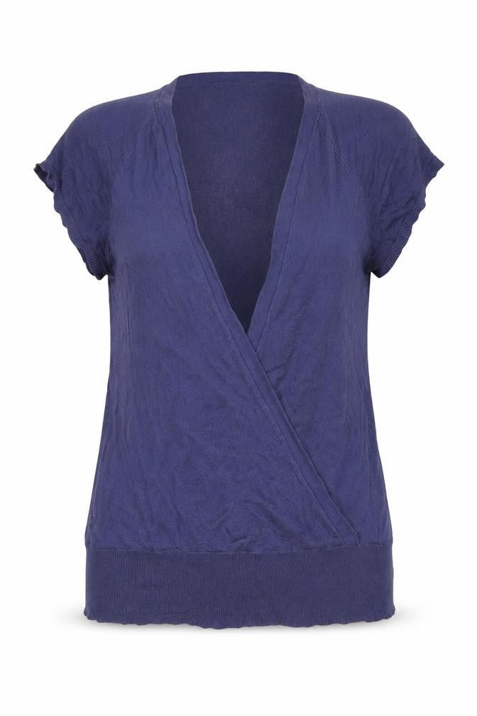 Gap Women’s Blue XL Linen Cotton V-Neck Knit Tank Top Basic