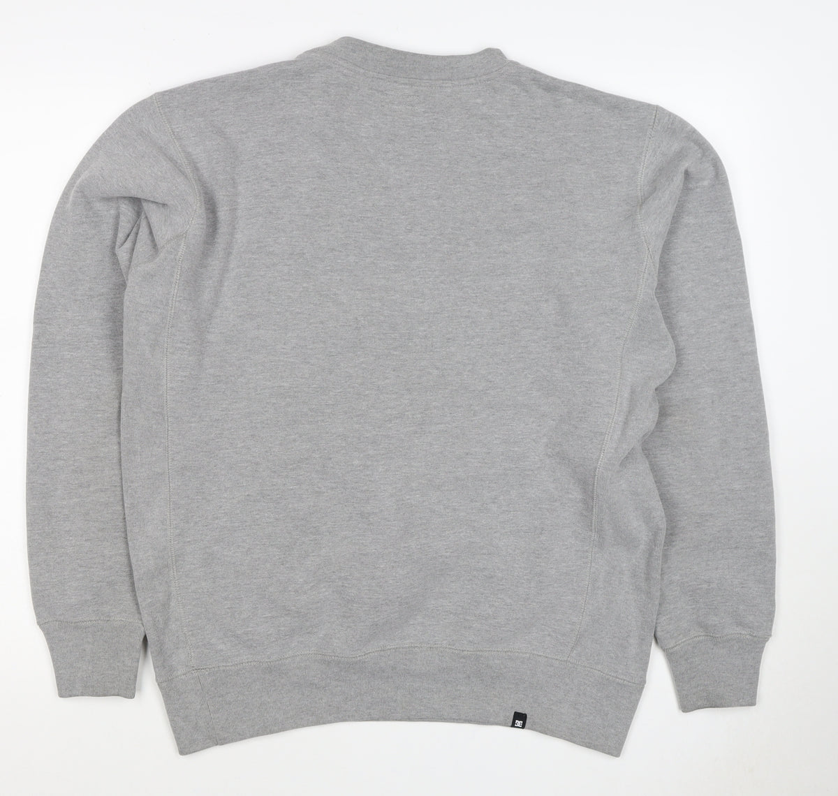 DC Shoes Men’s Grey Logo Crew Neck Fleece Pullover Jumper Size M