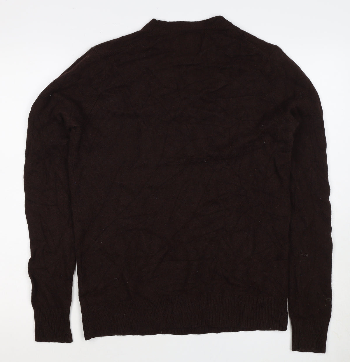 Superdry Men’s Brown M Crew Neck Knit Pullover Jumper Logo