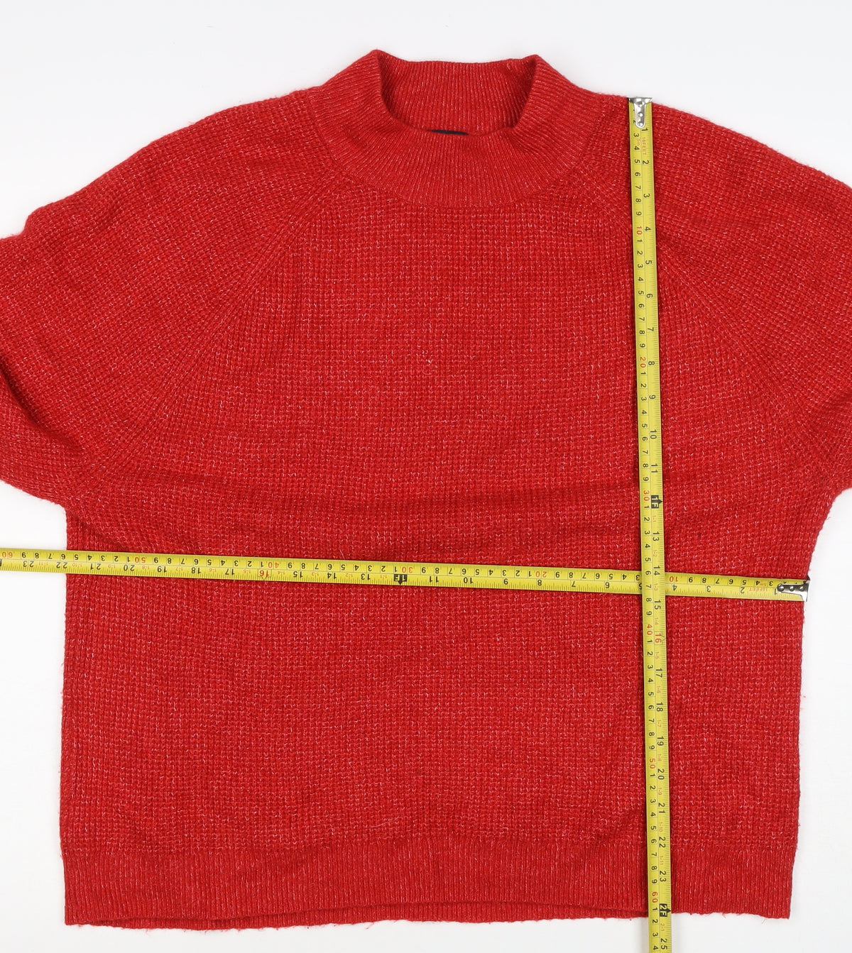 GAP Women’s Red M Mock Neck Raglan Knit Pullover Jumper