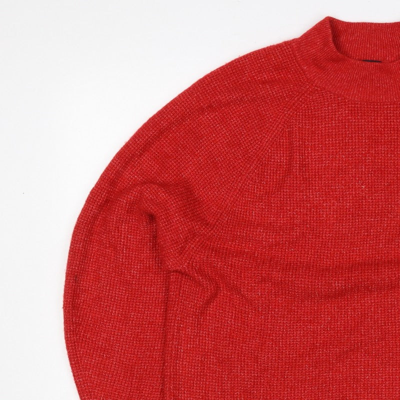GAP Women’s Red M Mock Neck Raglan Knit Pullover Jumper