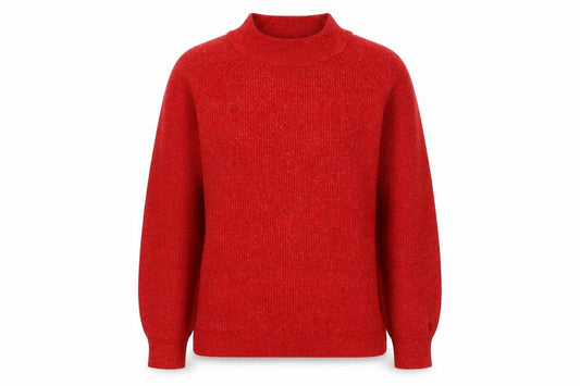 GAP Women’s Red M Mock Neck Raglan Knit Pullover Jumper