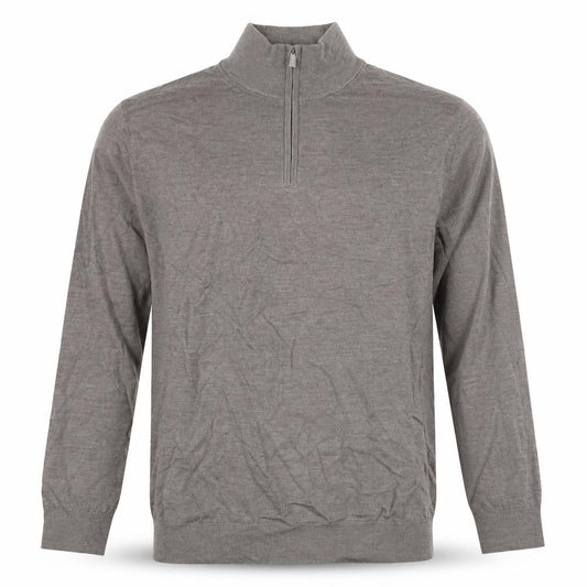 Autograph Men’s Grey XL Merino Wool 1/4 Zip High Neck Jumper