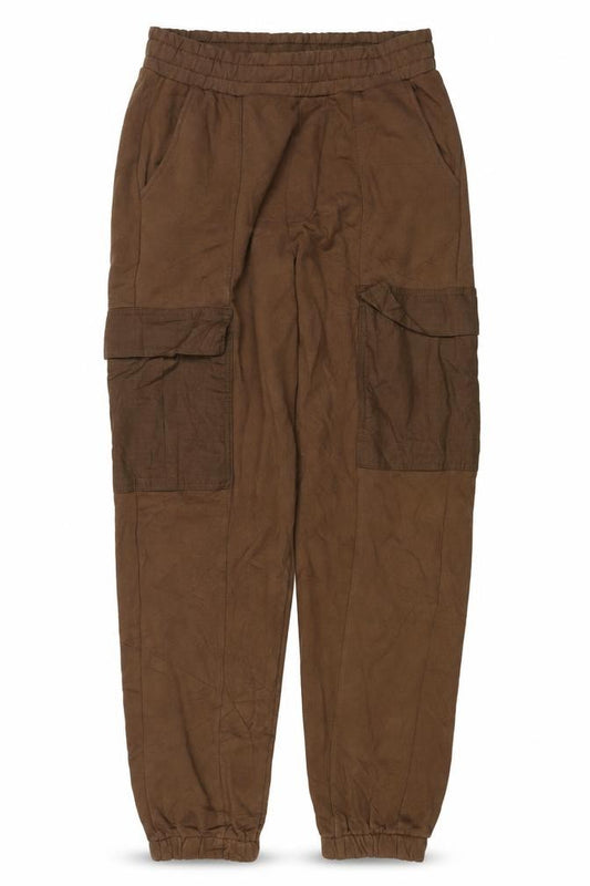 Zara Men Brown S Cargo Jogger Sweatpants Elastic Waist Pockets