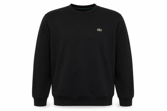 Lacoste Men’s Black L Classic Fit Crew Neck Logo Sweatshirt Pullover
