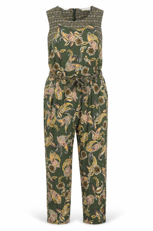 Wallis Women’s Green UK 12 Paisley Floral Long Sleeve Belted Jumpsuit